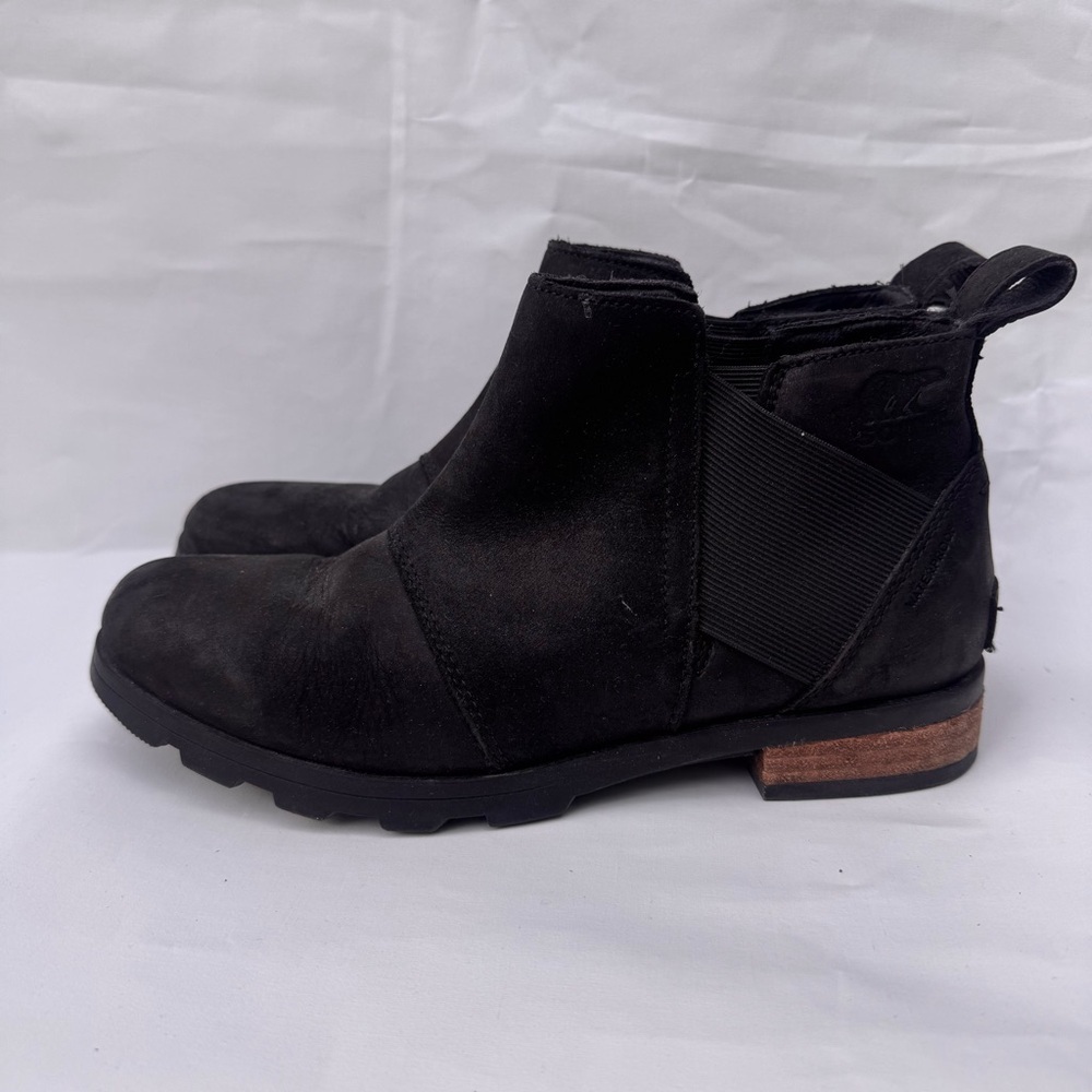 Sorel // black Joan of arc low heels Chelsea boots size 8 - Picture 4 of 9